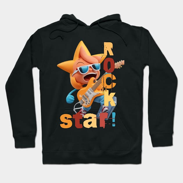 Rock Star With Guitar Hoodie by sweetrevenge